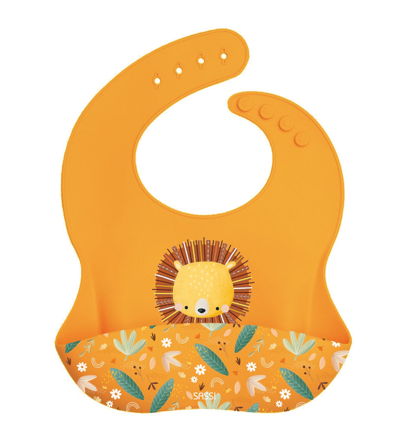 Sassi Silicone Bib - Chompy The Lion