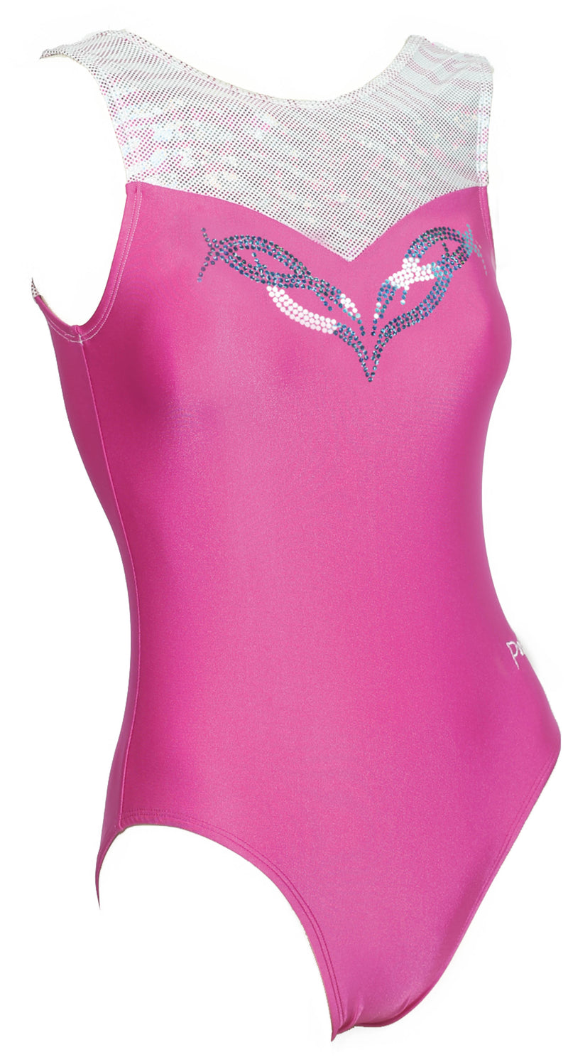 Gymnastics Leotard - Orchid-White Holo Spangle SGY345-3