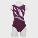 SGY815-3 Children's Gymnastics Leotard -Plum-Azalea-Crystals RRP $110