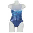 SGY817 Wave Sublimated Leotard- Sapphire Blue