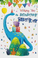 Deluxe Dinosaur Happy Birthday Card
