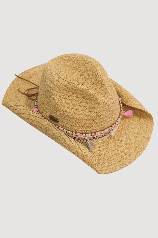 Girls Imogen Shell And Tassel Trim Cowgirl Hat