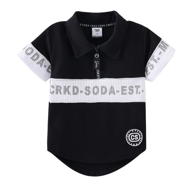 Cracked Soda | Jagger Detailed Polo Black