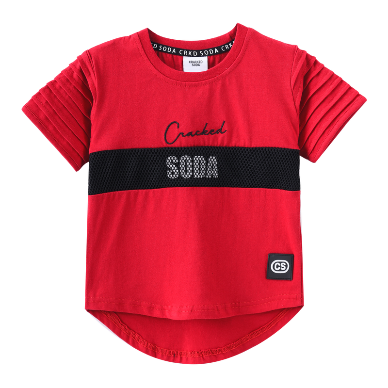 Cracked Soda | Maxwell Mesh Detail Tee Red