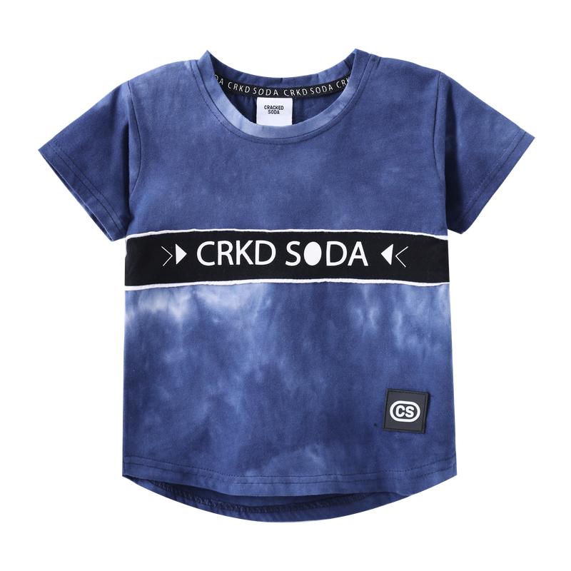 Cracked Soda Javier Essential Tee Blue Wash 3-8