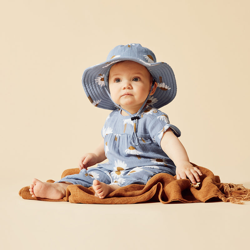 W & F | Daisy Floral Organic Crinkle Jumpsuit