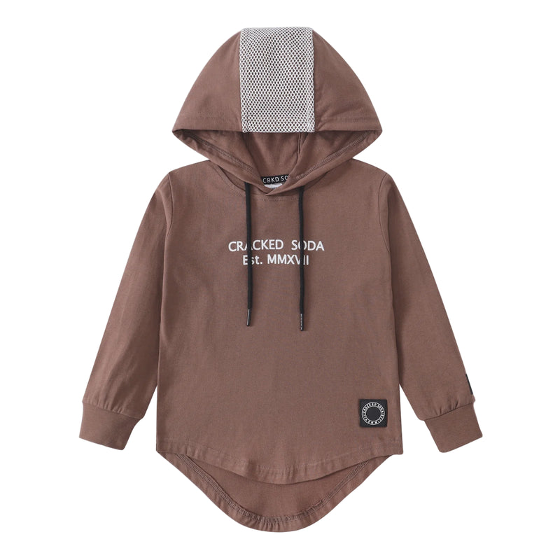 Cracked Soda Charlie Mesh Hooded Tee Coco 3-8