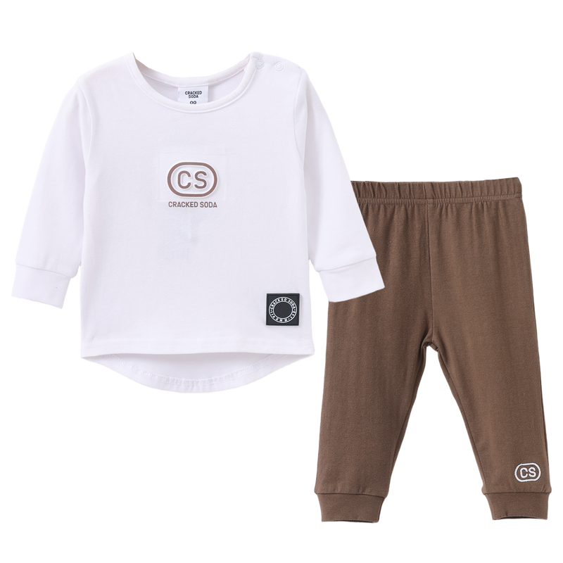 Cracked Soda Charlie Detail Tee & Legging Set Coco 000-2