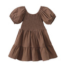 Cracked Soda | Skylar Puff Sleeve Dress - Mocha