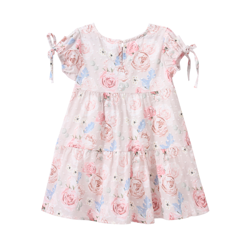 Cracked Soda | Naomi Babydoll Dress beige 3-8yrs