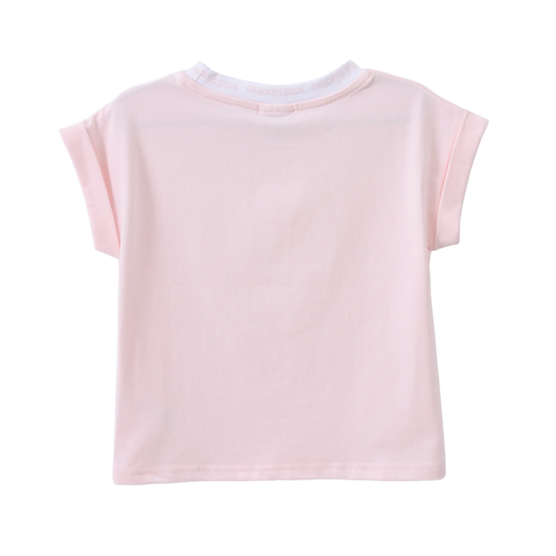 Cracked Soda | Kids Emma Detailed Tee-Pink