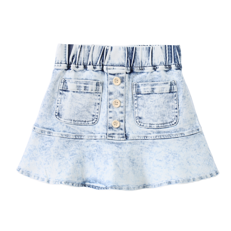 Cracked Soda Sadie Denim Skirt Blue 3-8