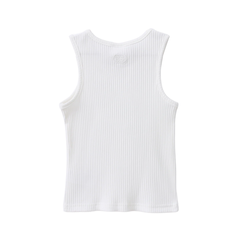 Cracked Soda | Essential Ribbed Tank-White