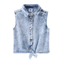 Cracked Soda | Zara Denim Blue Tie Top