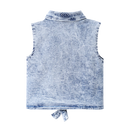 Cracked Soda | Zara Denim Blue Tie Top