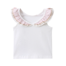 Cracked Soda Ava Frill Detail back Top White