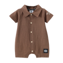 Cracked Soda | Dash Linen Romper - Mocha