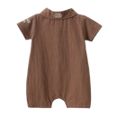 Cracked Soda | Dash Linen Romper - Mocha