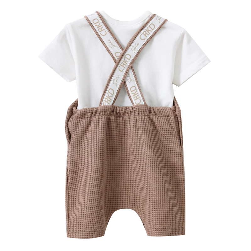Cracked soda | Dash Waffle Overall Set - Mocha