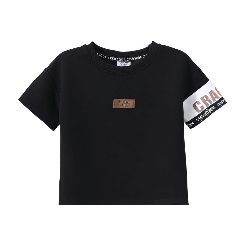 Cracked Soda | Dash Detailed Tee - Black
