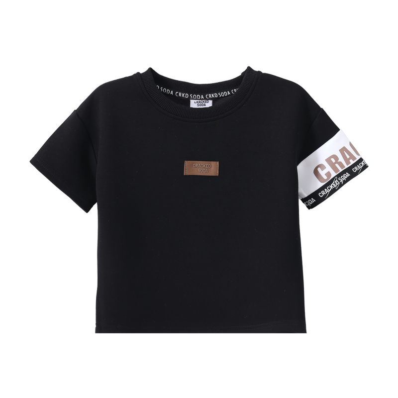 Cracked Soda | Dash Detailed Tee - Black
