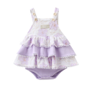 Cracked Soda | Wisteria Bodysuit Layered Dress - Purple Floral