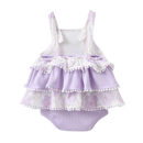 Cracked Soda | Wisteria Bodysuit Layered Dress - Purple Floral