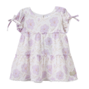Cracked Soda | Wisteria Babydoll Frill Dress - Purple Floral
