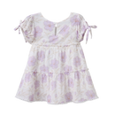 Cracked Soda | Wisteria Babydoll Frill Dress - Purple Floral