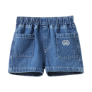 Cracked Soda Indigo Denim Detail Shorts blue 3-8
