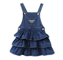 Cracked Soda | indigo Denim layered pinafore - Blue