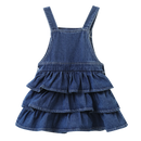 Cracked Soda | indigo Denim layered pinafore - Blue