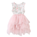 Cracked Soda Tessa Floral Ribbed Shredded Tutu Floral Print 3-8