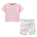 Cracked Soda Tessa 2Pce Tee & Short Set Pink/Floral 000-2