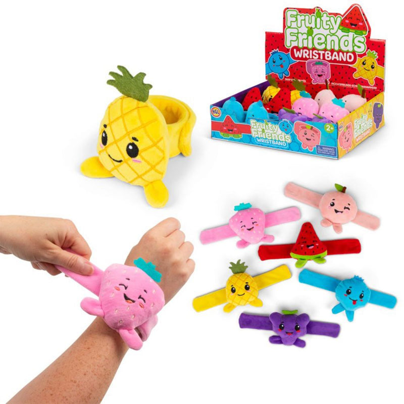 Fruity Friends Plush Snap Bands 6asst 21cm