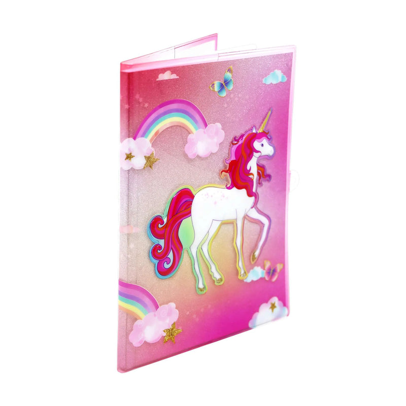 Pink Poppy | Unicorn Butterfly 3D Lockable Diary