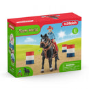 Schleich |  42576 Cowgirl Barrel Racing Fun