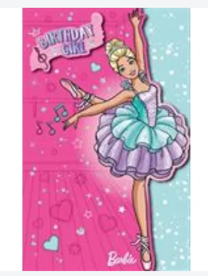 BIRTHDAY CARD PREMUIM JUV FEMALE Birthday Girl Barbie