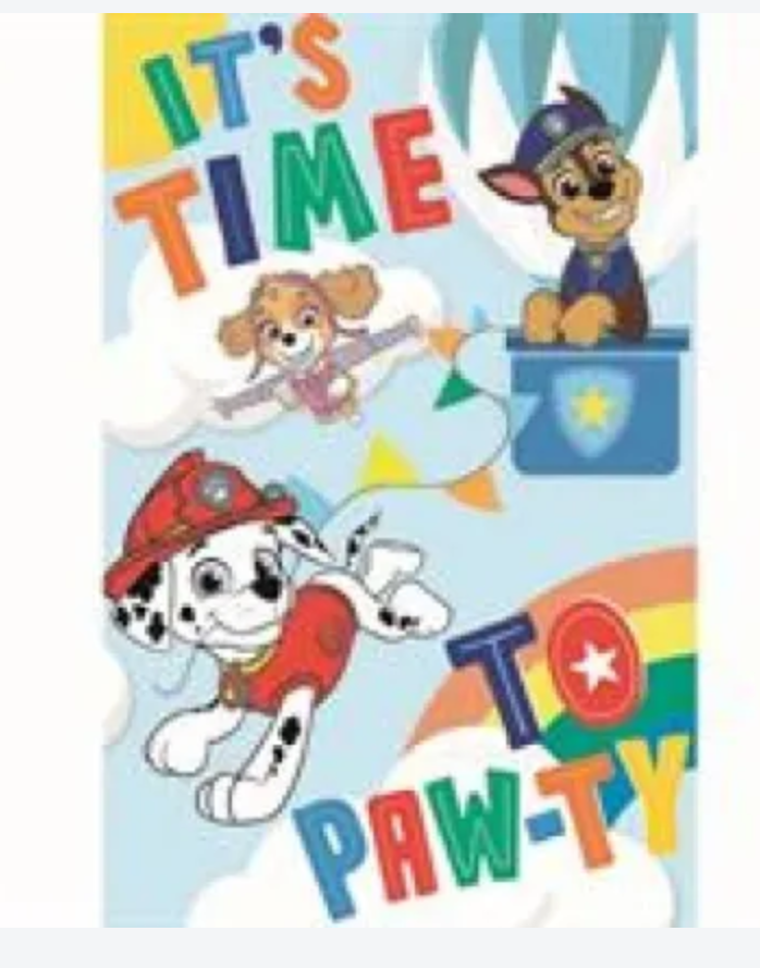 Paw Patrol Birthday card - It's Time to Paw-Ty