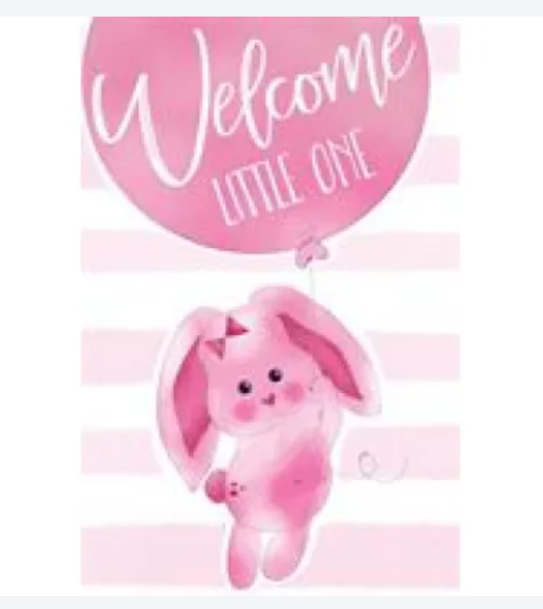 CARD WG CAP BABY GIRL Tag card