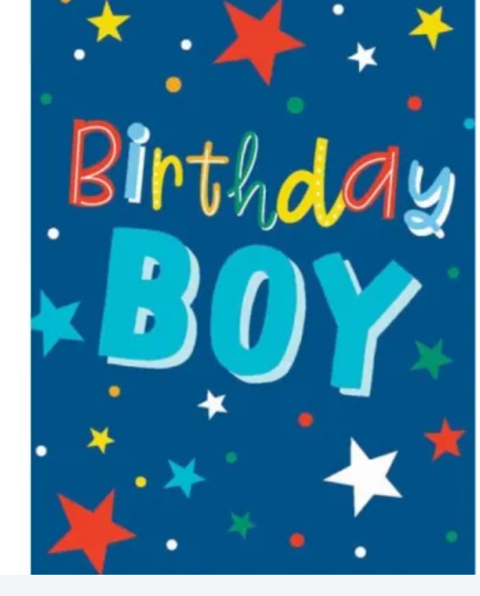 "Birthday Boy" Tag Birthday card