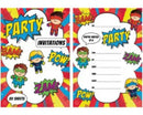 Art wrap Super Hero Padded Inviation