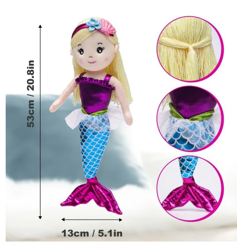 Marina Mermaid Doll with Gold Tail (Large 57cm)