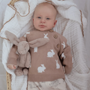 Aster & Oak | Taupe Bunny Knit Jumper RRP $79.99