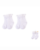 Hudson Baby | Socks with Lace Trim - 2 Pce Set - Asst sizes
