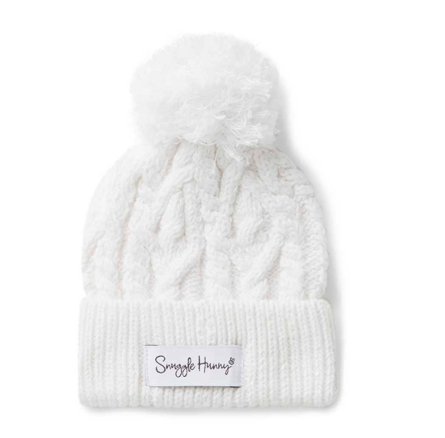 SNUGGLE HUNNY | WHITE ORGANIC KNIT BEANIE