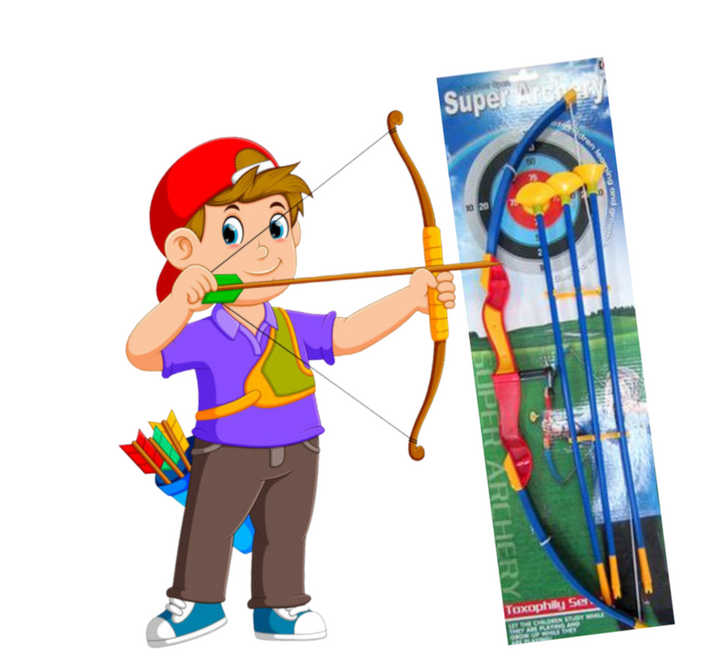 Kids Archery Set Toy Bow And 3 Suction Arrows