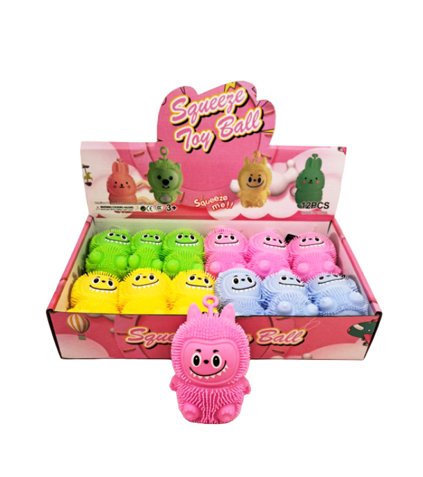 Squeeze puff - white light 10cm - Assorted