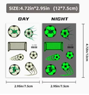 10 Sheets Glow-in-the-Dark Soccer Temporary Tattoos - Football Field