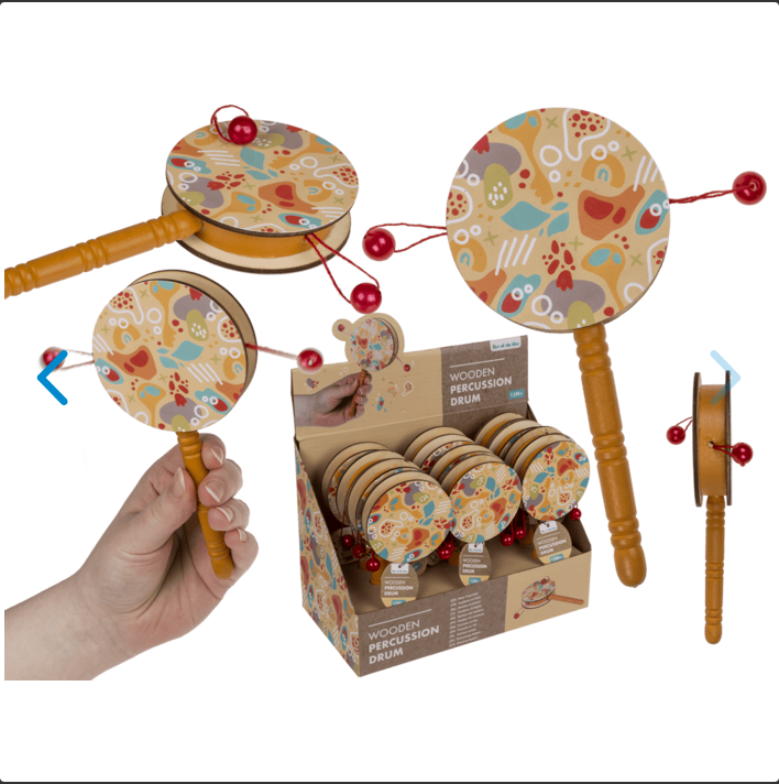 Percussion Wooden Drum 16 x 7.5cm